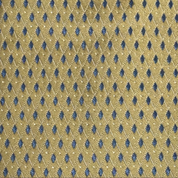 Giorgio Armani Gold and Blue Patterned Silk Tie - Picture 2 of 10